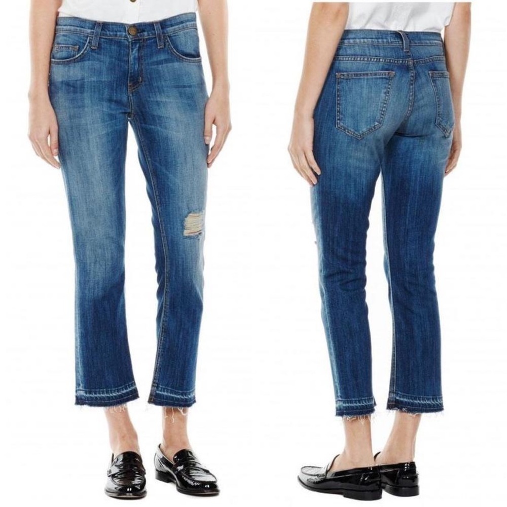 Current Elliot Cropped Straight Jeans With Released Hem in Jodie Destroy | 31